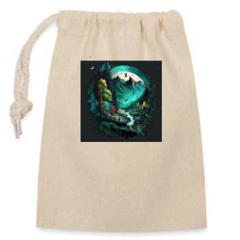 Nature paintings - Closable cotton gift bag (14x20cm) - nature - Front