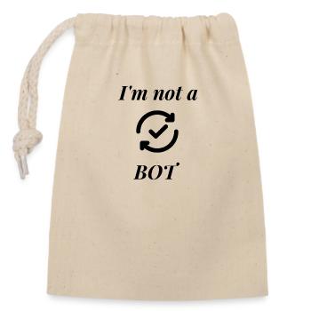 bot of internet - Closable cotton gift bag (14x20cm) - nature - Front