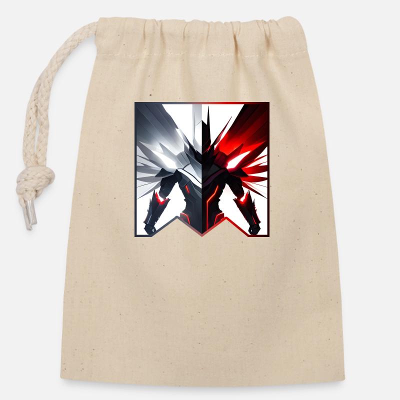 Taking the Good with the Bad - Closable cotton gift bag (14x20cm) - nature