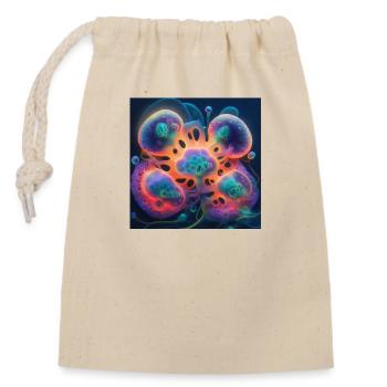 Amazing group of magic yellyfish - Closable cotton gift bag (14x20cm) - nature - Front