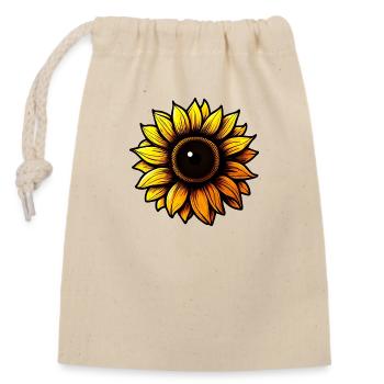 Sunflower - Closable cotton gift bag (14x20cm) - nature - Front