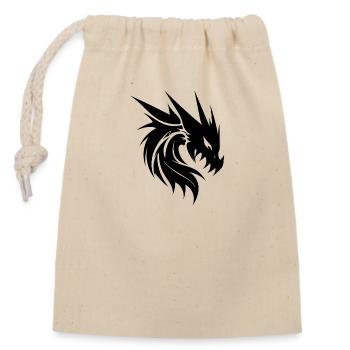 Dragon vintage maléfique en robe à échelle de tatouage - Sac cadeau en coton avec cordon (14 x 20 cm) - nature - Devant