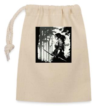 Le travail du Ninja - Sac cadeau en coton avec cordon (14 x 20 cm) - nature - Devant