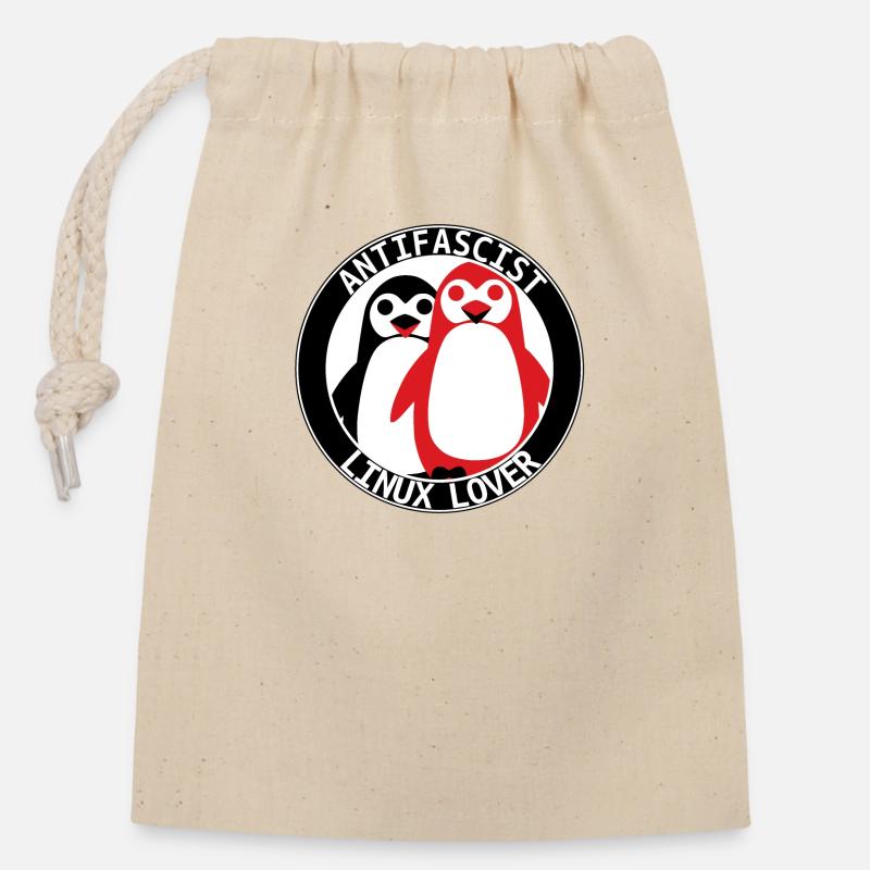 antifalinux - Sac cadeau en coton avec cordon (14 x 20 cm) - nature