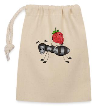 Fourmi - Sac cadeau en coton avec cordon (14 x 20 cm) - nature - Devant