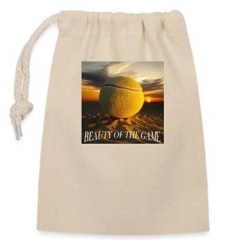 SJS ́s Beauty of the Tennis Game - Closable cotton gift bag (14x20cm) - nature - Front