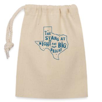Western Desert Retro 7 - Closable cotton gift bag (14x20cm) - nature - Front