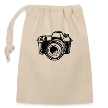 Photographe Photographie Caméra de photographie - Sac cadeau en coton avec cordon (14 x 20 cm) - nature - Devant