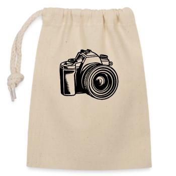 Photographe Photographie Caméra de photographie - Sac cadeau en coton avec cordon (14 x 20 cm) - nature - Devant