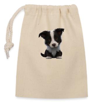 Propriétaires de chiens Chiens Border Collie Dog Lovers - Sac cadeau en coton avec cordon (14 x 20 cm) - nature - Devant
