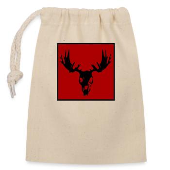 Saké d’orignal - Sac cadeau en coton avec cordon (14 x 20 cm) - nature - Devant