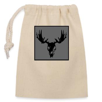 Saké d’orignal - Sac cadeau en coton avec cordon (14 x 20 cm) - nature - Devant