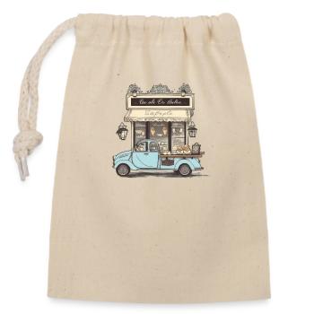 Boulangerie et boulangerie : une délicieuse combinaison - Sac cadeau en coton avec cordon (14 x 20 cm) - nature - Devant