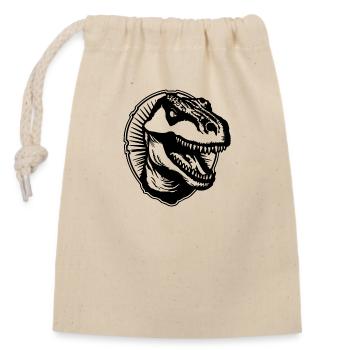 Dino Dinosaur Dinosaurs Paleontology - Closable cotton gift bag (14x20cm) - nature - Front