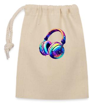 Kopfhörer Sänger Musik hören Gamer Gesang Musiker - Verschließbarer Geschenkbeutel aus Baumwolle (14x20cm) - Natur - Vorne