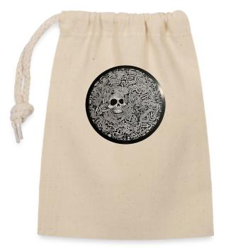 💀 Sublimé Vinyle - Sac cadeau en coton avec cordon (14 x 20 cm) - nature - Devant