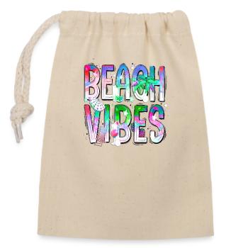 Été surf croatie plage paradis ambiance de fête - Sac cadeau en coton avec cordon (14 x 20 cm) - nature - Devant