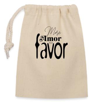 Gift for people who want more Love - Closable cotton gift bag (14x20cm) - nature - Front