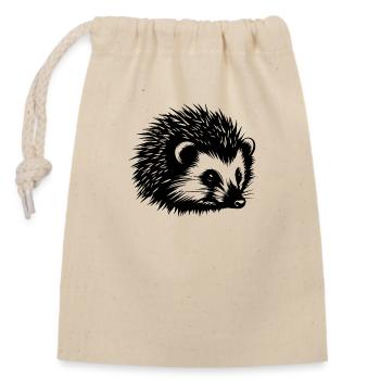 Hérisson Forest Prickly Animal - Sac cadeau en coton avec cordon (14 x 20 cm) - nature - Devant