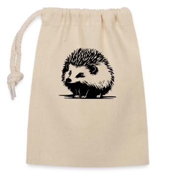 Hérisson Forest Prickly Animal - Sac cadeau en coton avec cordon (14 x 20 cm) - nature - Devant