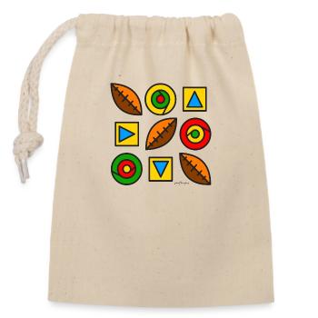 Vintage 1970s t shirt - Closable cotton gift bag (14x20cm) - nature - Front