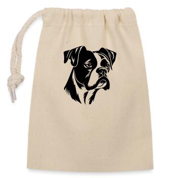 Races de chiens boxers - Sac cadeau en coton avec cordon (14 x 20 cm) - nature - Devant