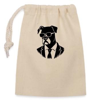 Races de chiens boxers - Sac cadeau en coton avec cordon (14 x 20 cm) - nature - Devant