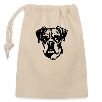 Races de chiens boxers - Sac cadeau en coton avec cordon (14 x 20 cm) - nature - Devant