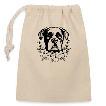 Races de chiens boxers - Sac cadeau en coton avec cordon (14 x 20 cm) - nature - Devant
