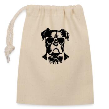 Races de chiens boxers - Sac cadeau en coton avec cordon (14 x 20 cm) - nature - Devant