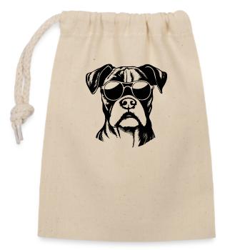 Races de chiens boxers - Sac cadeau en coton avec cordon (14 x 20 cm) - nature - Devant