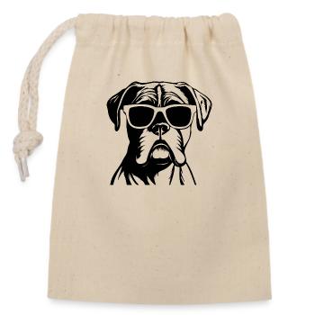 Races de chiens boxers - Sac cadeau en coton avec cordon (14 x 20 cm) - nature - Devant