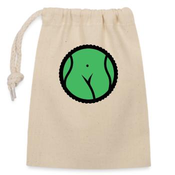 Gums Green - Closable cotton gift bag (14x20cm) - nature - Front