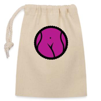 Gums Pink - Closable cotton gift bag (14x20cm) - nature - Front