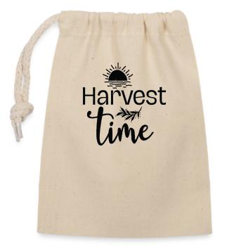 Harvest Time - Verschließbarer Geschenkbeutel aus Baumwolle (14x20cm) - Natur - Vorne