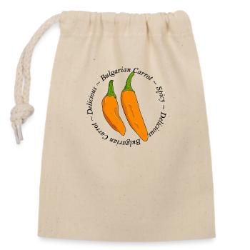 Bulgarian Carrot - Closable cotton gift bag (14x20cm) - nature - Front