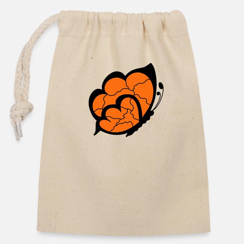 Pattern - Closable cotton gift bag (14x20cm) - nature
