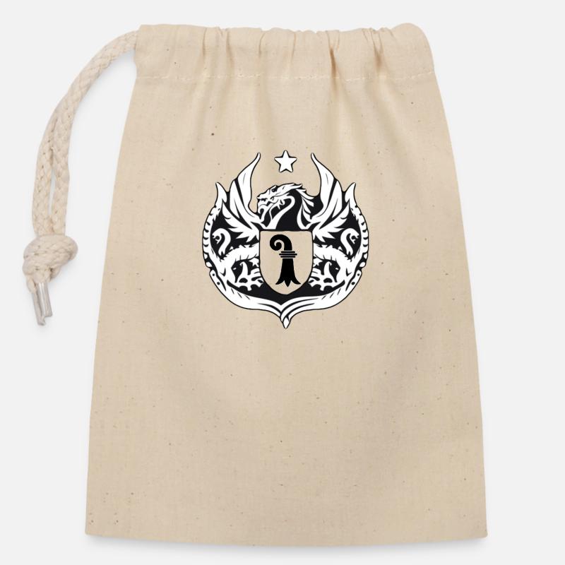 Armoiries de Bâle - Sac cadeau en coton avec cordon (14 x 20 cm) - nature
