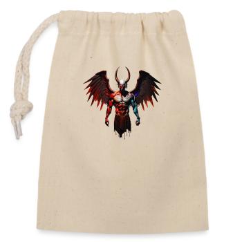 Devil - Closable cotton gift bag (14x20cm) - nature - Front