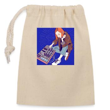 Synthesizer Girl Manga 2 - Closable cotton gift bag (14x20cm) - nature - Front