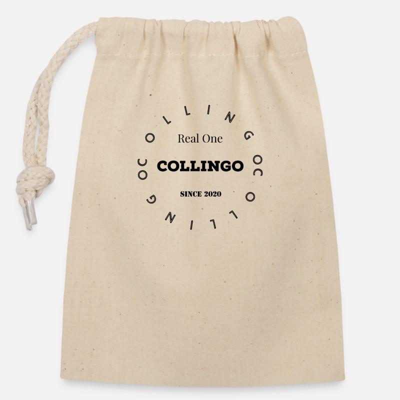 Collingo - Sac cadeau en coton avec cordon (14 x 20 cm) - nature