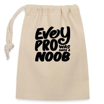 Chaque Pro était autrefois un Noob - Sac cadeau en coton avec cordon (14 x 20 cm) - nature - Devant