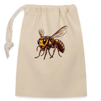 Ceux qui ont des frelons n’ont pas de guêpes - Sac cadeau en coton avec cordon (14 x 20 cm) - nature - Devant