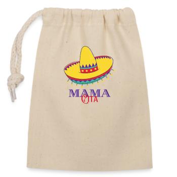 Mama cita - Sac cadeau en coton avec cordon (14 x 20 cm) - nature - Devant