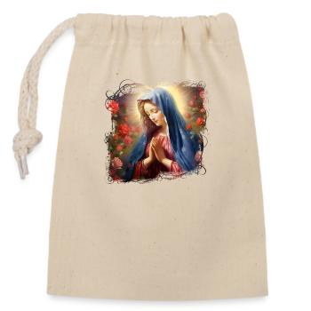 Holly Mary Maria Madonna Mariana Virgin Mary Holy - Closable cotton gift bag (14x20cm) - nature - Front