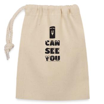 I CAN SEE YOU - Closable cotton gift bag (14x20cm) - nature - Front