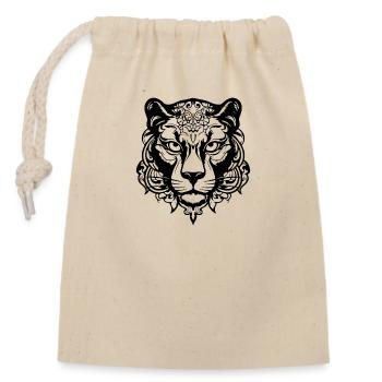 Panther Predator Jungle Wildcat - Sac cadeau en coton avec cordon (14 x 20 cm) - nature - Devant