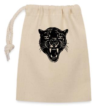Panther Predator Jungle Wildcat - Sac cadeau en coton avec cordon (14 x 20 cm) - nature - Devant