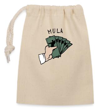 Mule Mula - Closable cotton gift bag (14x20cm) - nature - Front