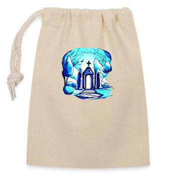 Cemetery, grave, graves, mausoleum - Closable cotton gift bag (14x20cm) - nature - Front